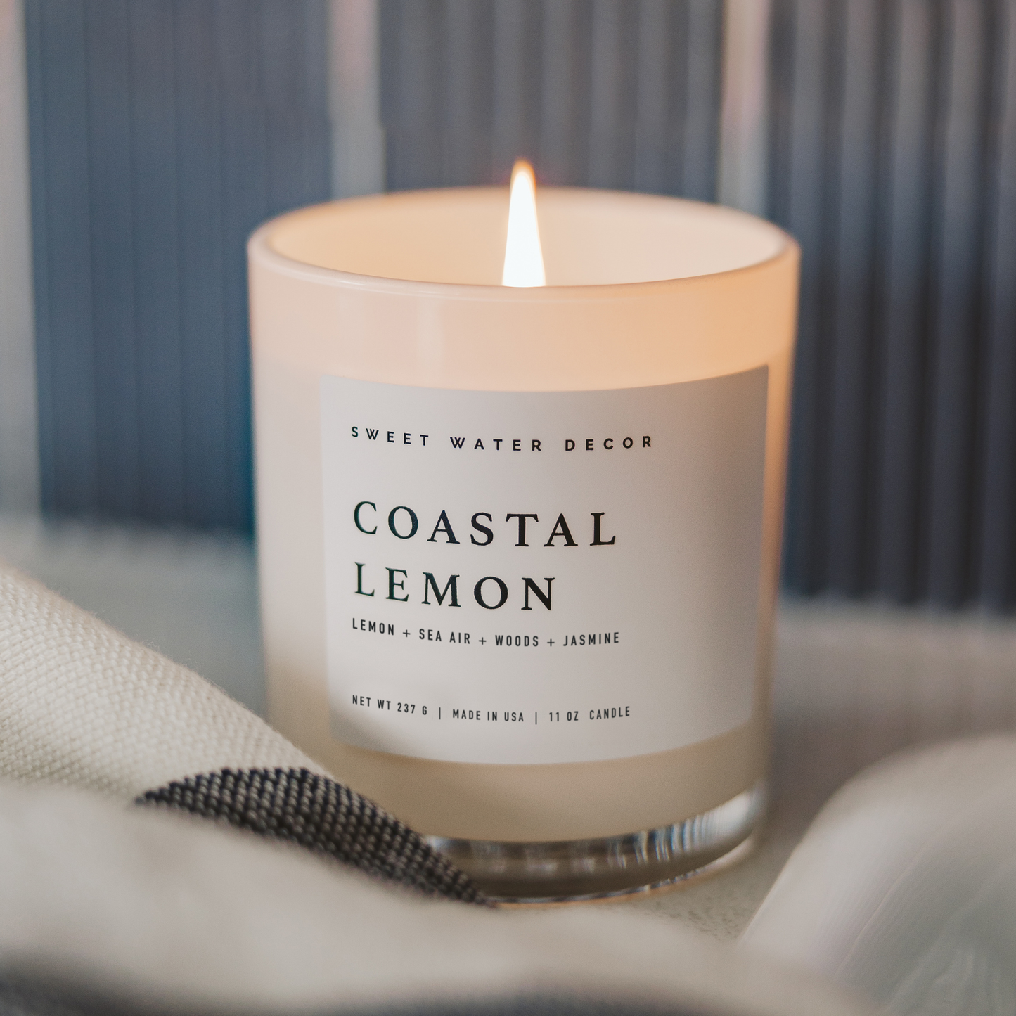 Coastal Lemon 11 oz Soy Candle - Home Decor & Gifts