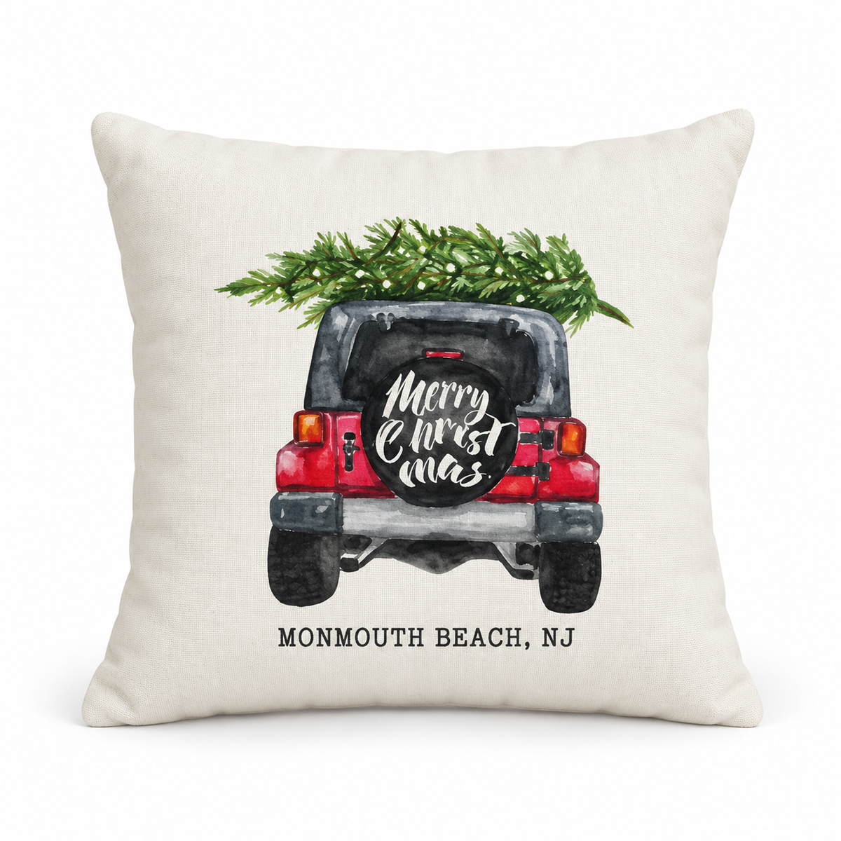 Red Jeep MB Pillow 18" x 18"