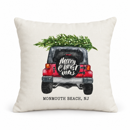 Red Jeep MB Pillow 18" x 18"