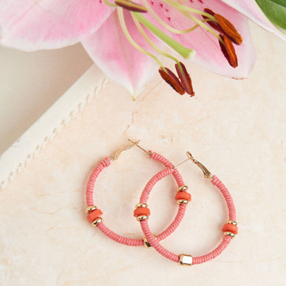 Zephyr Corded Gold Hoop Earrings: Marlin