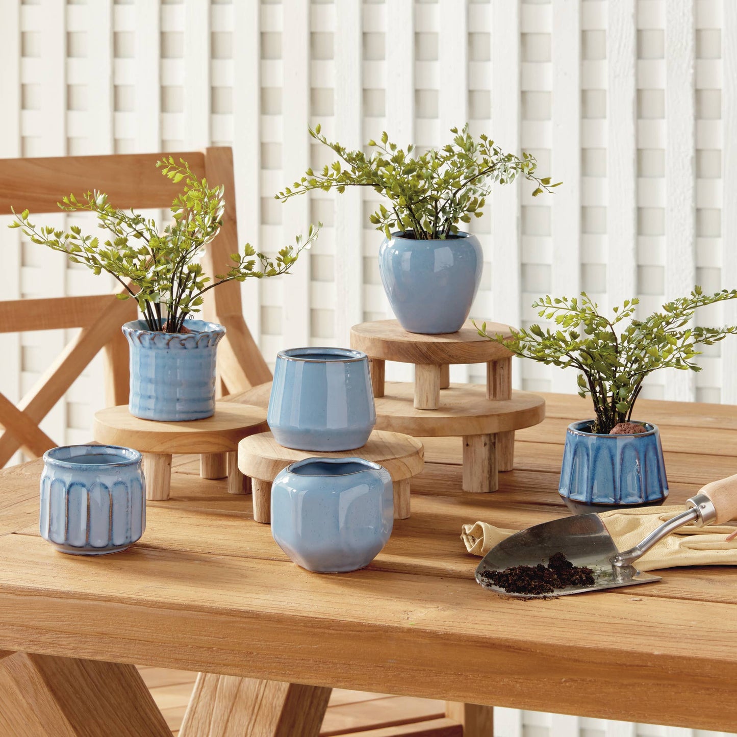 Dezie Mini Pots, Blue