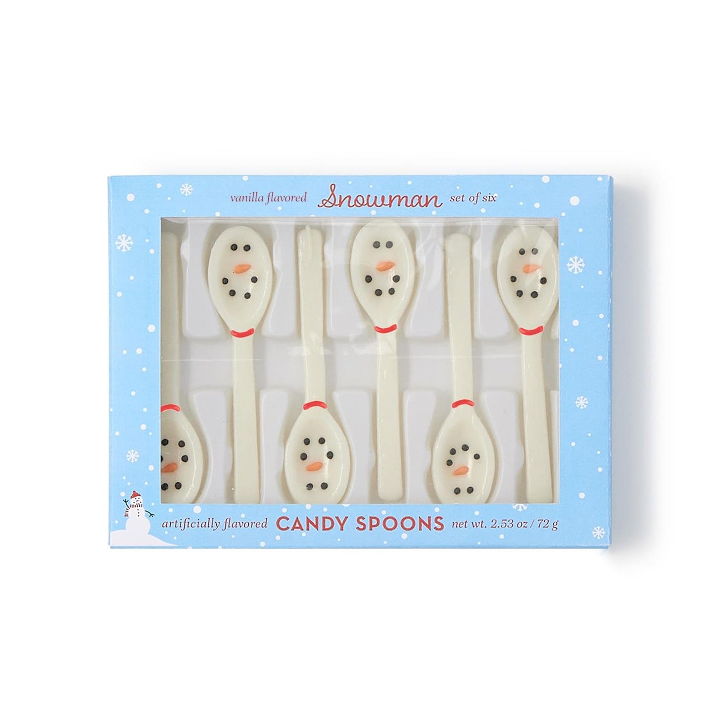 Snowman Edible Vanilla Candy Spoons