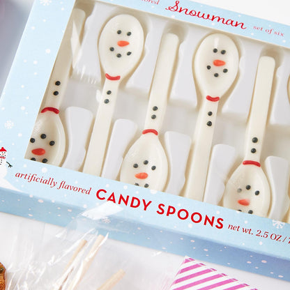 Snowman Edible Vanilla Candy Spoons
