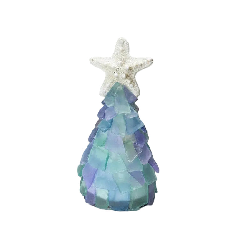 Seaglass Trees w/ Starfish + lights