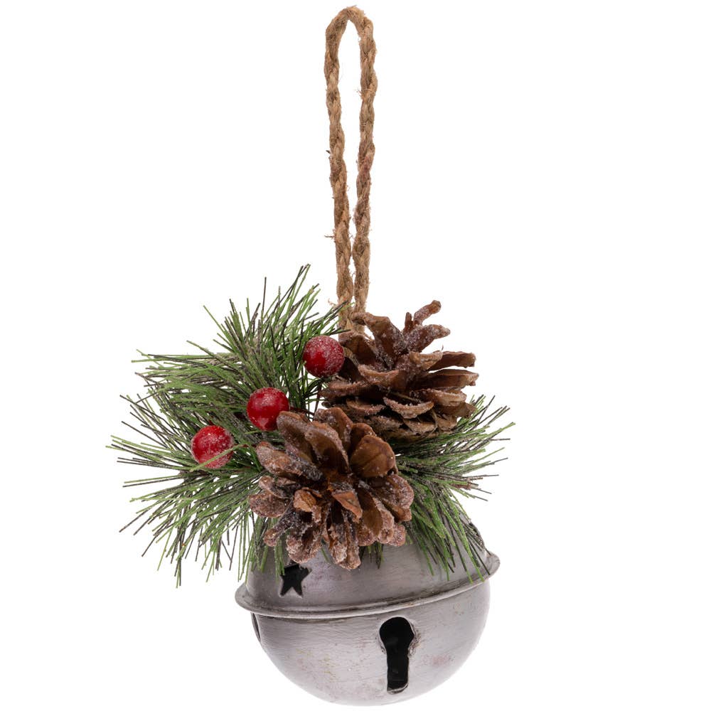 Sm Garland Bell Silver Christmas Ornament