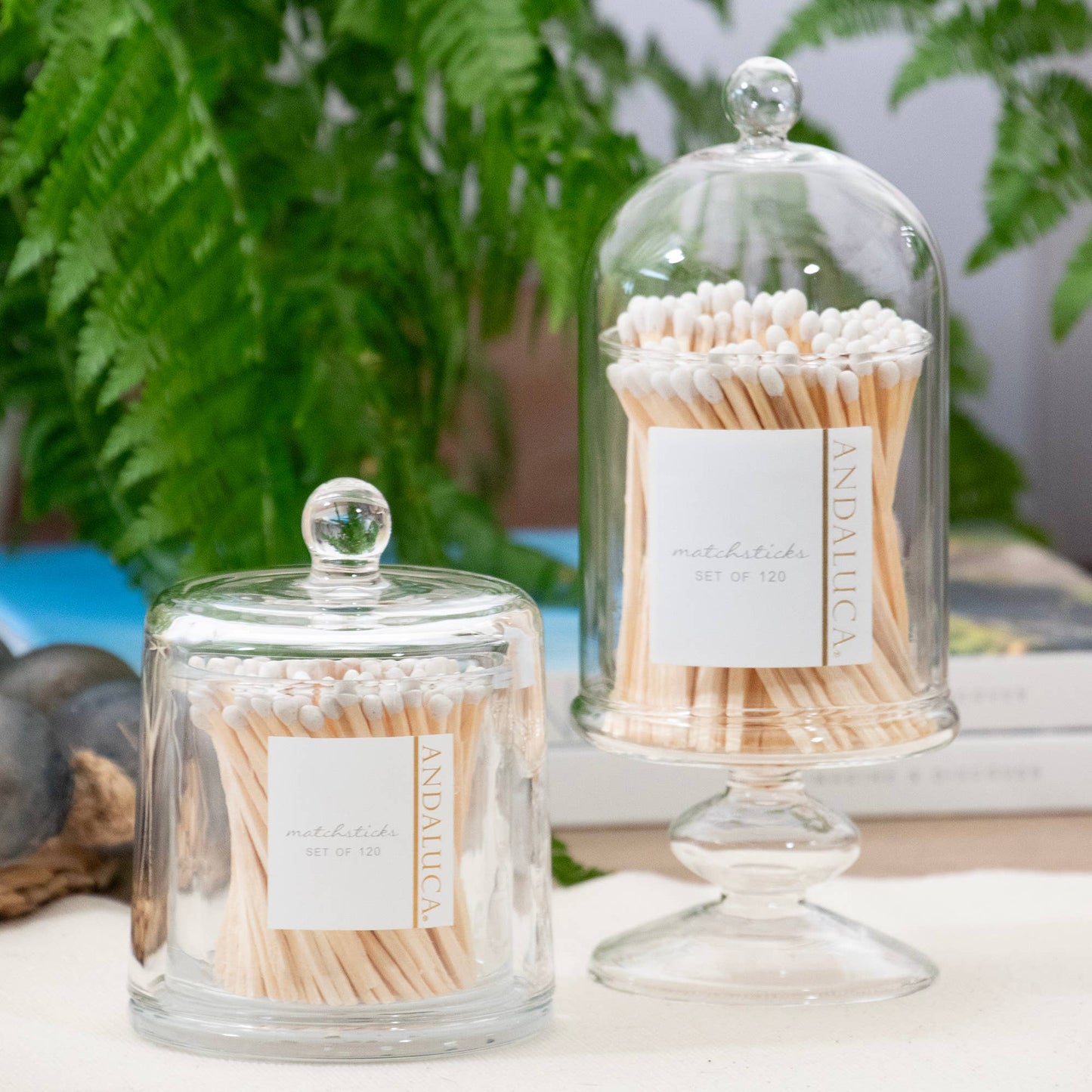 White Matches in Glass Jar