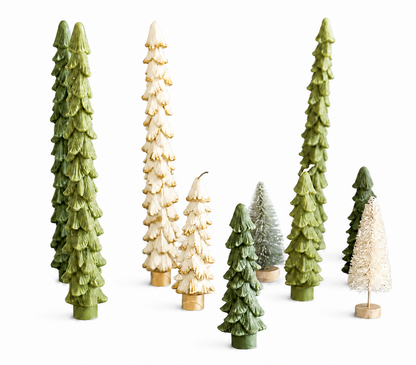 Tree Shaped Taper Candles, Set/ 2