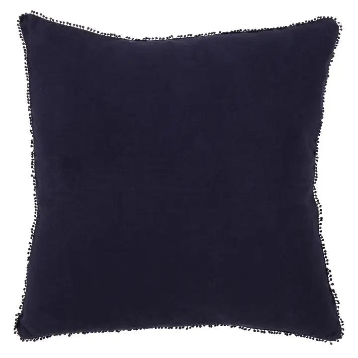 Pillow - Navy Pompom