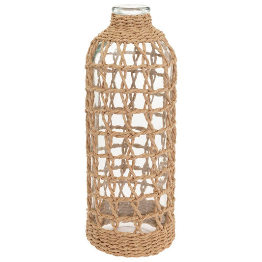 Nautical Rope & Glass Vase - Tall