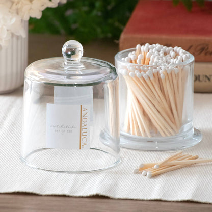 White Matches in Glass Jar