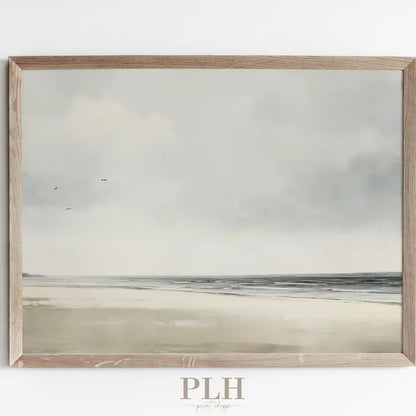 Seaside Landscape Art Print w/ Frame