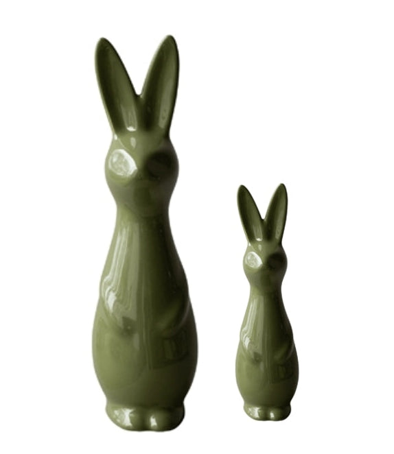 Green Ceramic Bunny Set