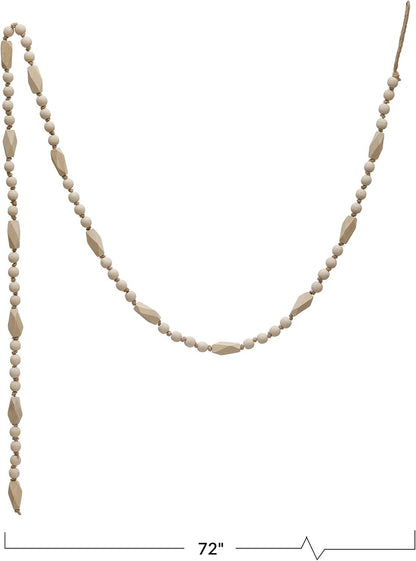 Paulownia Wood Bead Garland