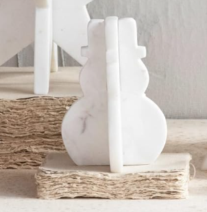 Interlocking Marble Snowman – Coastal Decor and Interior Design