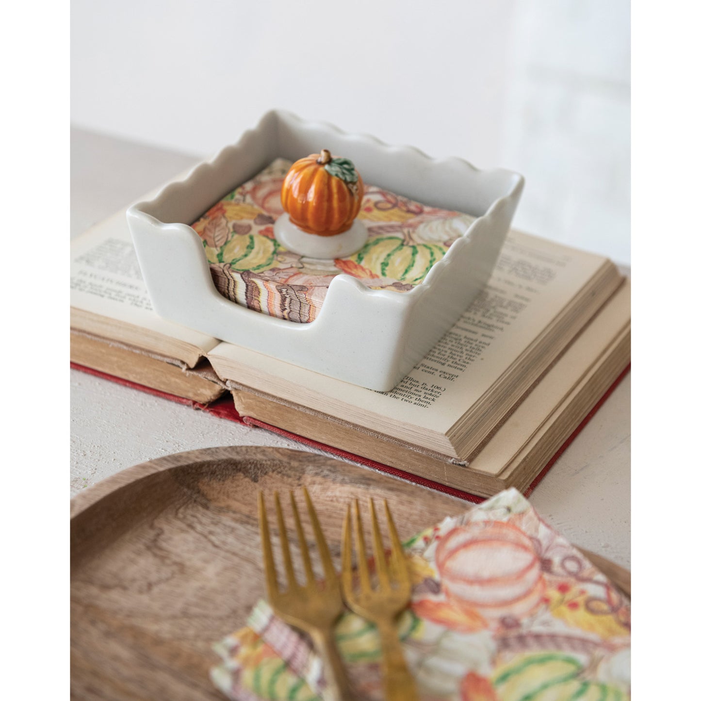 Napkin Holder w/ Pumpkin Weight