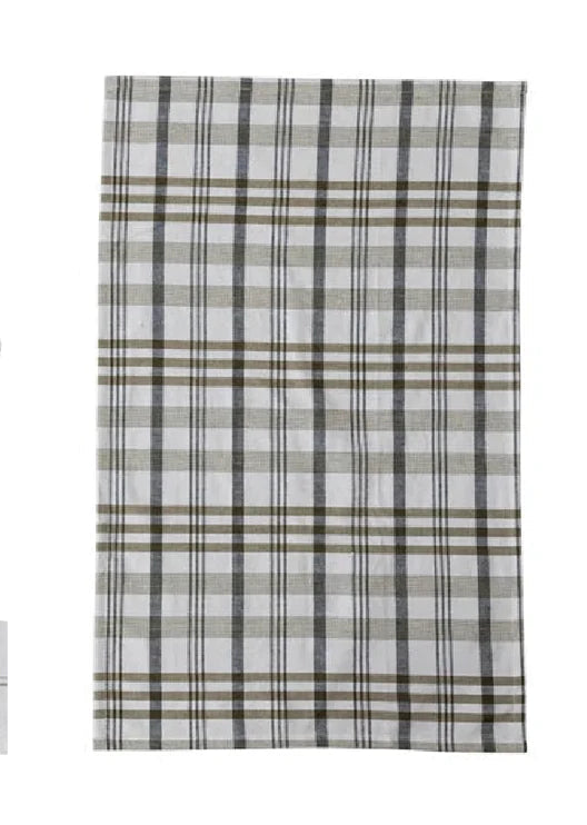 Green Plaid Tea Towel set/2