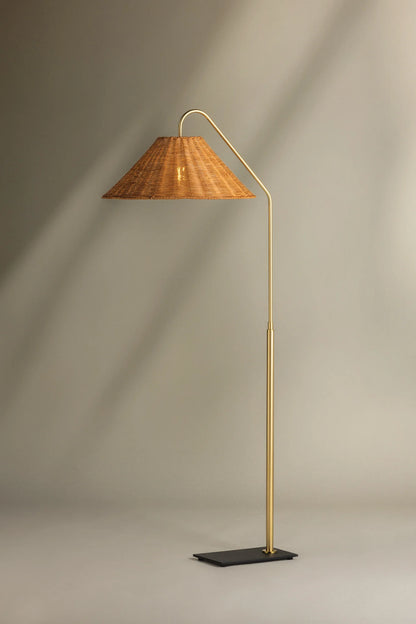 Floor Lamp w/woven shade