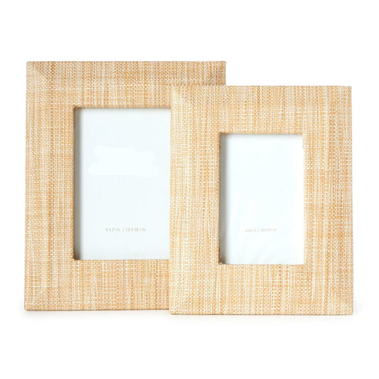 Grasscloth photo frame