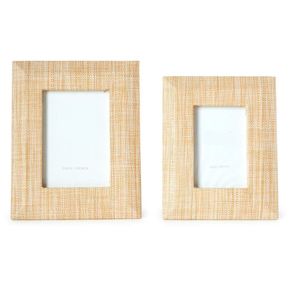 Grasscloth photo frame