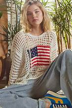 Long Sleeve American Flag Hoodie