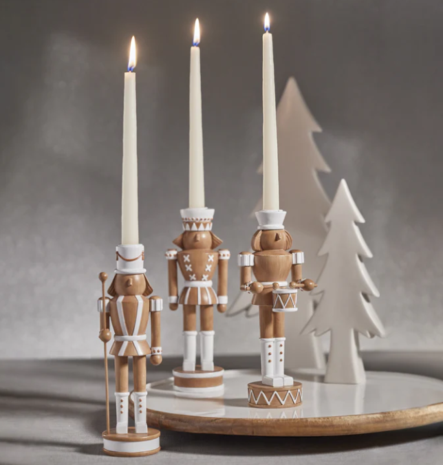 Nutcracker Taper Holder with Pole