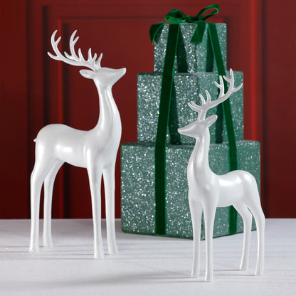 Pearl White Deer /Set of 2