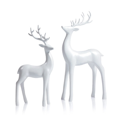 Pearl White Deer /Set of 2
