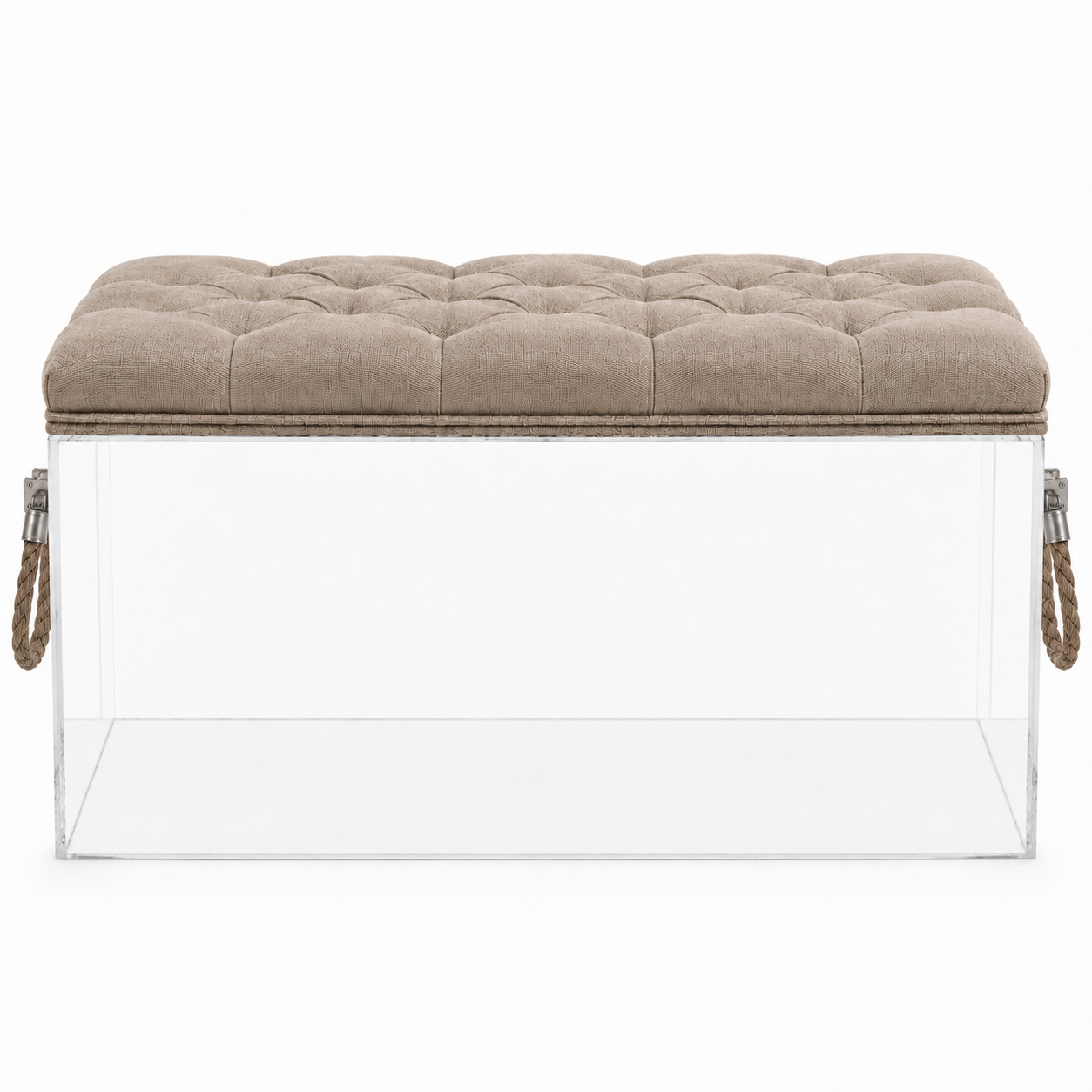 Acrylic Bella Bench w/ Linen