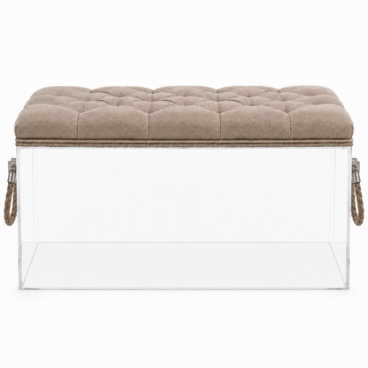 Acrylic Bella Bench w/ Linen