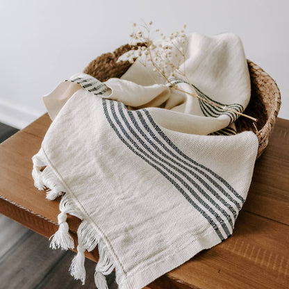 Multi Stripe Turkish Cotton Hand Towel