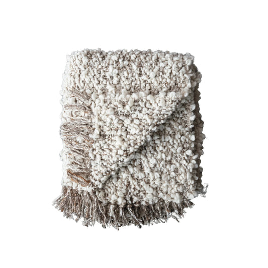 New Zealand Wool Blend Shag Throw
