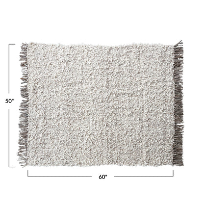 New Zealand Wool Blend Shag Throw