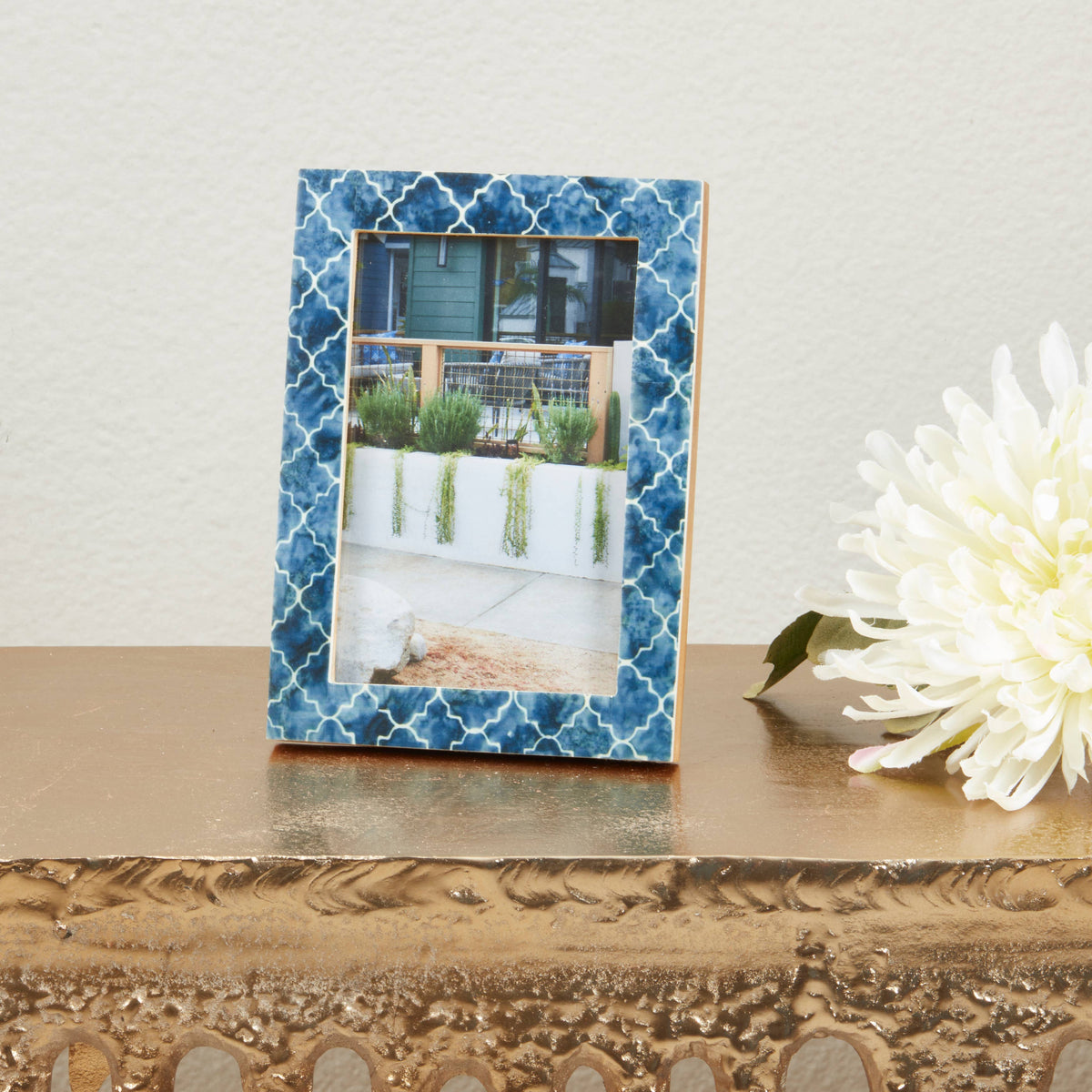 Blue Mosaic Photo Frame