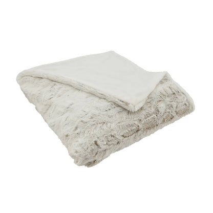 Faux Fur Throw: Natural