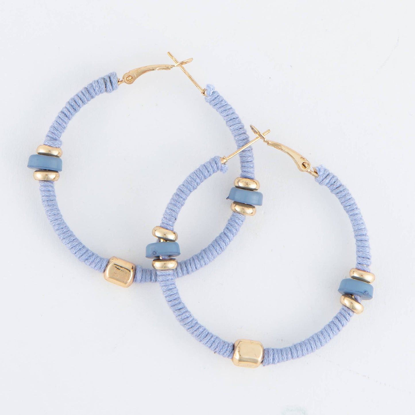 Zephyr Corded Gold Hoop Earrings: Marlin