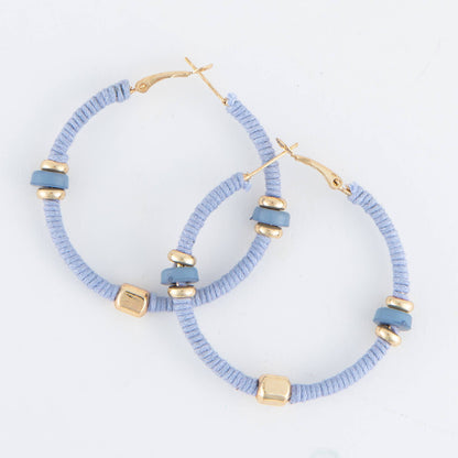 Zephyr Corded Gold Hoop Earrings: Marlin