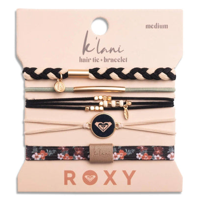 Roxy - Black Beachy Vibe Hair Tie/Bracelets