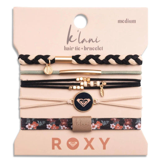 Roxy - Black Beachy Vibe Hair Tie/Bracelets