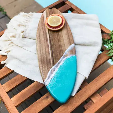Resin Surfboard Charcuterie Board