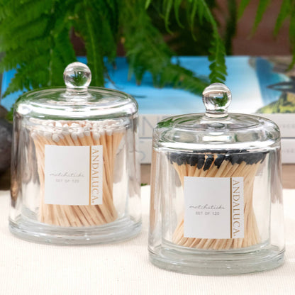 White Matches in Glass Jar