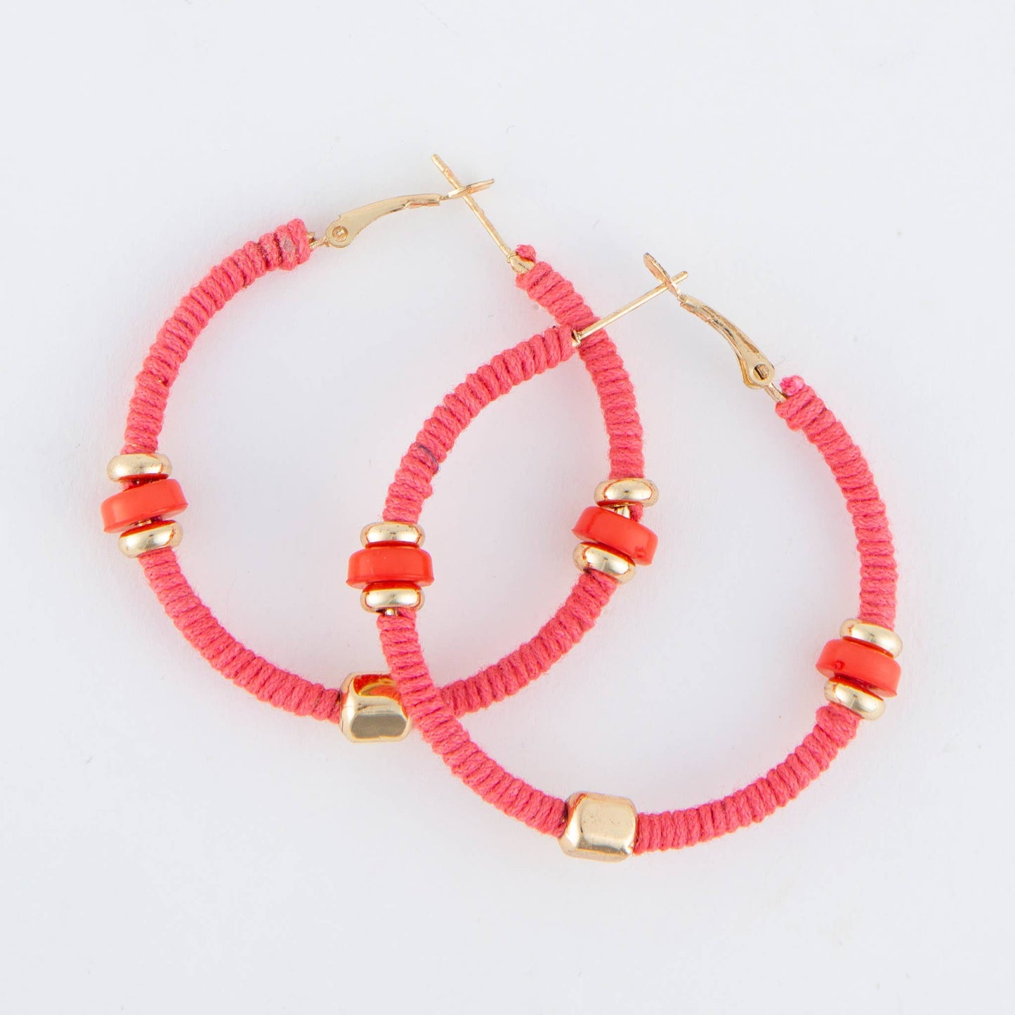 Zephyr Corded Gold Hoop Earrings: Marlin