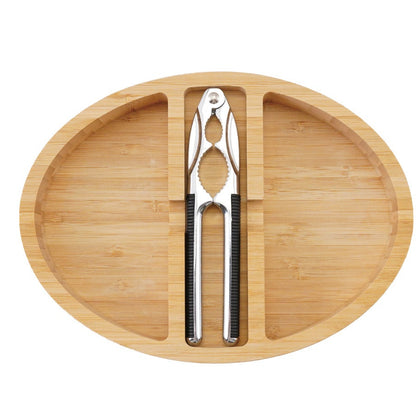 Wood Tray set w/ Nut Cracker,