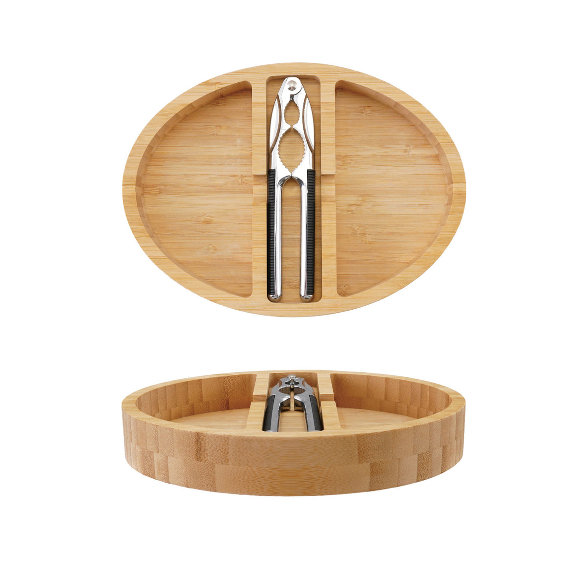 Wood Tray set w/ Nut Cracker,