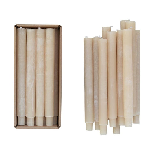 Tapered Candles, Powder Finish, Set of 12