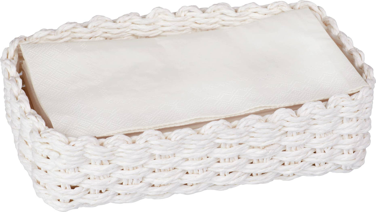 Guest Towel Paper Woven Caddy Paper Weave White