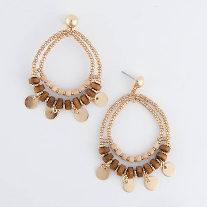 Alva Double Hoop Disc Earrings