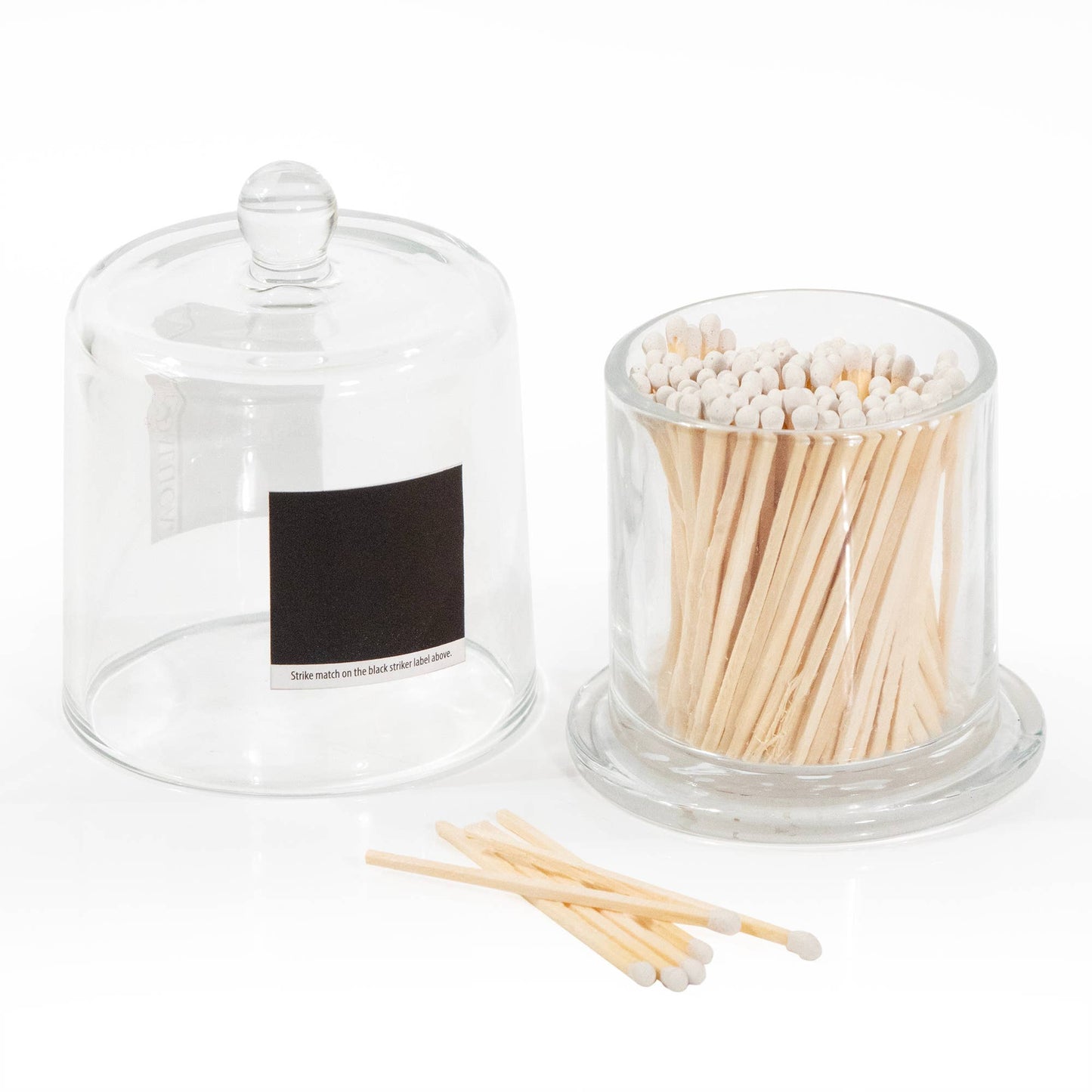 White Matches in Glass Jar