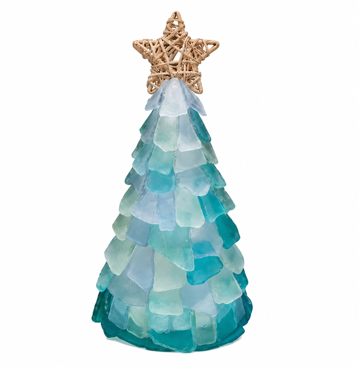 Seaglass Tree w/ Wicker Star