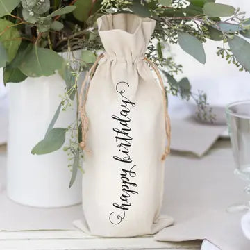'Happy Birthday' Wine Bag