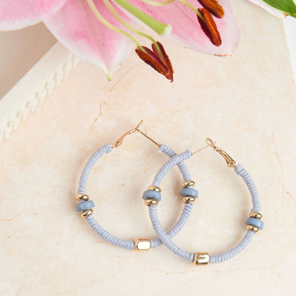 Zephyr Corded Gold Hoop Earrings: Marlin